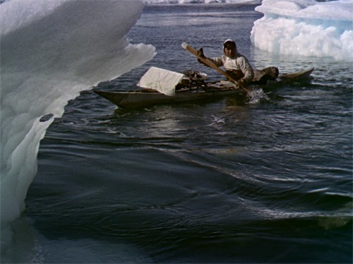 Still from 1955 film Where Mountains Float by Bjarne Henning-Jensen